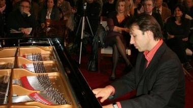 Due momenti della lezione concerto di Baglini