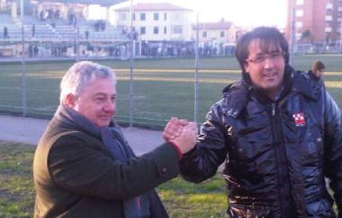 <b>GIVE ME FIVE.</b> Ferrari e Bargagna festeggiano alle Sorgenti 