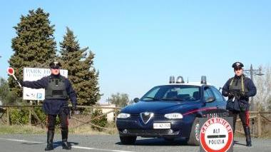 Un controllo dei carabinieri in Valdicecina