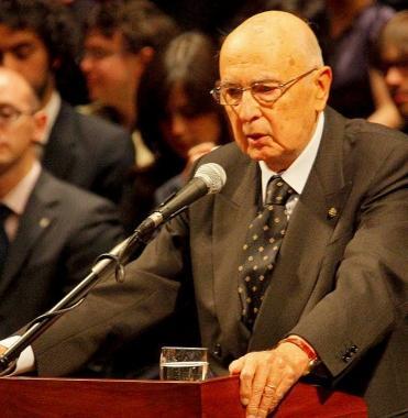 Il Presidente della Repubblica Giorgio Napolitano