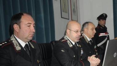 Da sinistra, gli ufficiali Cataneo, Di Meglio e Patrono