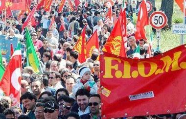 Una manifestazione della Fiom 