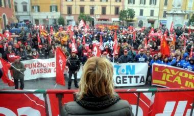 Il maxi corteo Fiom