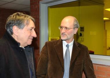 Due momenti della visita di Innocenzo Cipolletta 