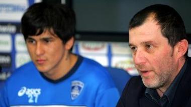 Il direttore sportivo azzurro Marcello Carli durante la presentazione di Forestieri