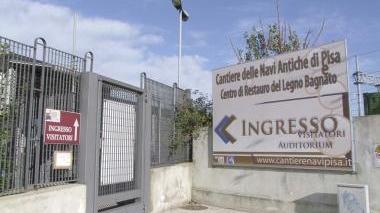 L’ingresso del cantiere delle antiche navi di Pisa
