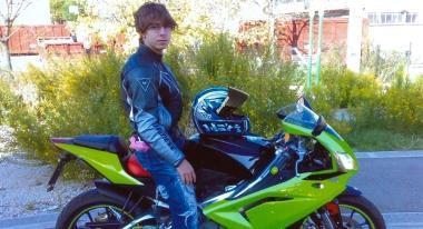 Matteo Manetti a bordo della sua moto 