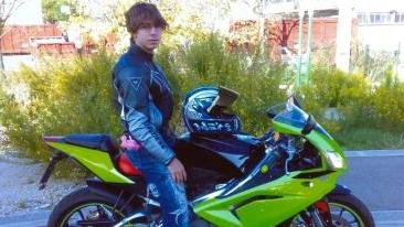 Matteo Manetti a bordo della sua moto