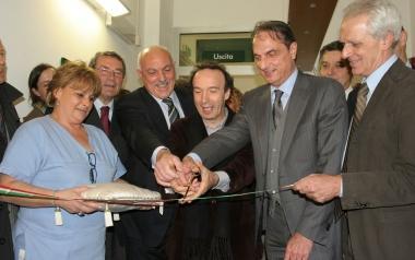Cantini, Benigni, il sindaco Cenni e Cravedi allinaugurazione di Reumatologia 