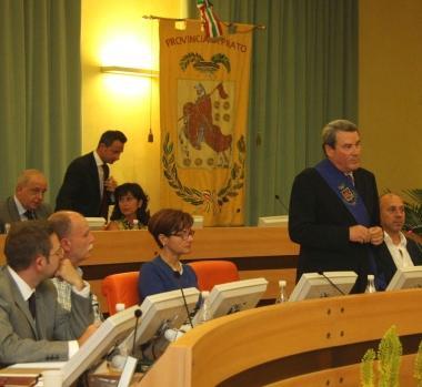 Una seduta del consiglio provinciale      