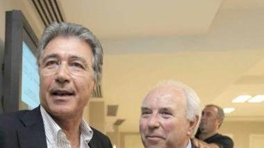 Il costruttore Andrea Bulgarella (a sinistra) e il presidente del Pisa Carlo Battini In alto l’area dove sorgerà la Cittadella
