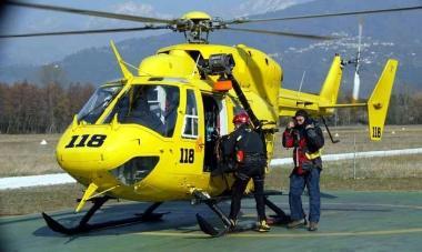 Lelisoccorso si prepara a un volo      