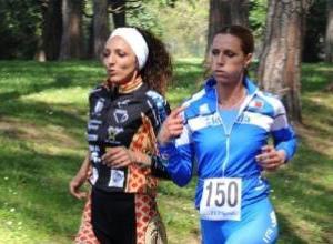 La cantante Annalisa Minetti alla gara di duathlon di Montecatini