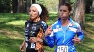 La cantante Annalisa Minetti alla gara di duathlon di Montecatini