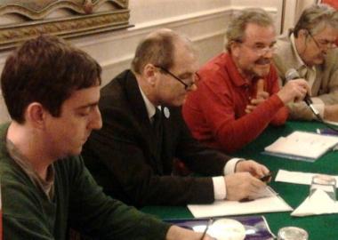 PRC. Ferrero durante lincontro al Bastiani 