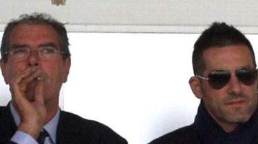 Maurizio e Cristiano Lucarelli allo stadio dei Marmi