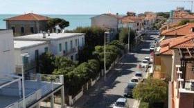Panoramica del tratto di viale della Vittoria interessato dai lavori