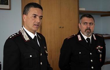A sinistra il capitano Enrico Vellucci con il luogotenente Biagio D’Errico