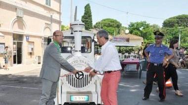 Il trenino durante l’inaugurazione dello scorso anno