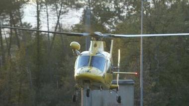 L’elisoccorso del 118 intervenuto sul luogo dell’incidente