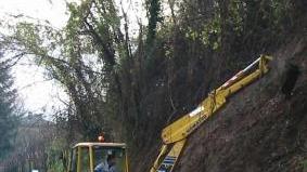 Una frana a Barga