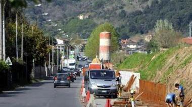 I lavori in viale Marina di Montignoso