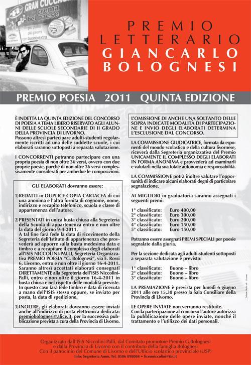 Ultimi giorni per partecipare al premio di poesia Bolognesi