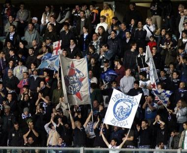 I tifosi azzurri nel settore di Maratona 