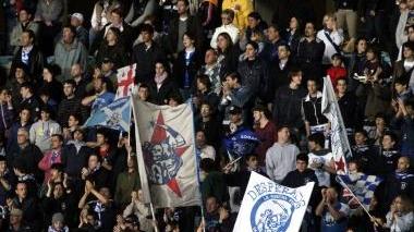 I tifosi azzurri nel settore di Maratona