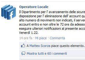 <b>MESSAGGIO </b>Comparso sul profilo di Silvia venerd&igrave;  