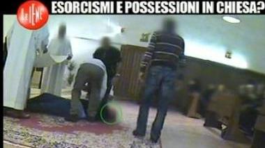 Un fotogramma del filmato del programma “Le Iene”
