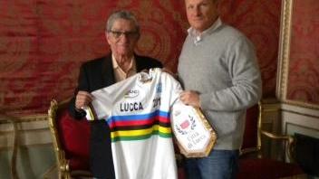 Il figlio di Bartali con l’assessore Moschini