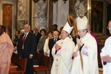 Il vescovo Giusti ha celebrato la messa nel Santuario  