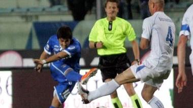 In altro da sinistra Forestieri, Soriano e Mori in azione con la maglia dell’Empoli. Sopra il presidente Fabrizio Corsi