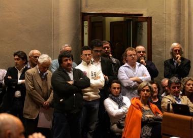Il pubblico di ieri sera in consiglio e nella saletta adiacente 