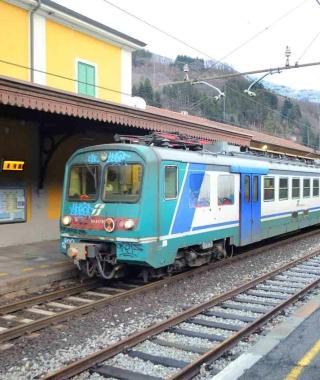 La stazione di Pracchia lungo la linea ferroviaria Porrettana 