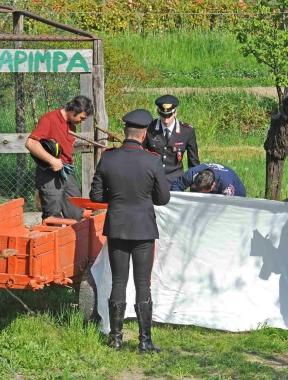 La scena della tragedia costata la vita allex vigile urbano 