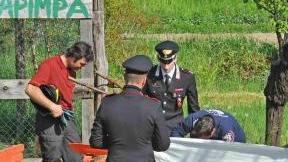 La scena della tragedia costata la vita all’ex vigile urbano