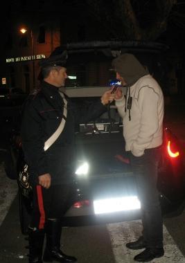 Un controllo con l’etilometro