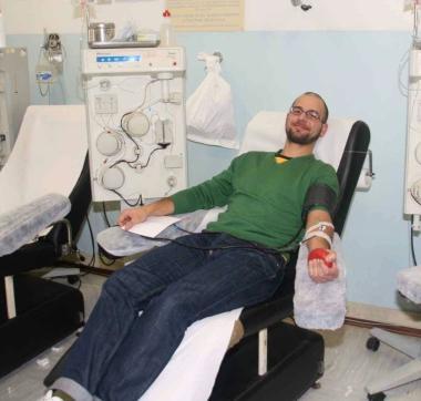 Una donazione di sangue  