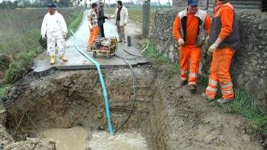 <b>ACQUEDOTTO DEL FIORA </b>operai al lavoro nella giornata odierna