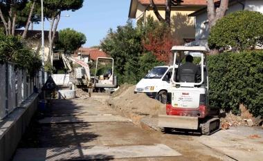 <b>FOGNATURE.</b> Un cantiere nel Camaiorese 