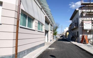 <b>RICOSTRUITA.</b> In alto i nuovi edifici in via Ponchielli      