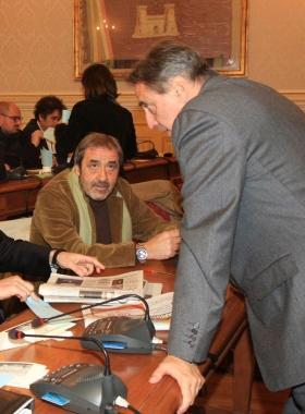 Il sindaco Alessandro Cosimi con Bruno Tamburini del Pdl     