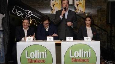 <b>LISTA.</b> Lolini con Pacella, Ulmi e Francesca Scopelliti