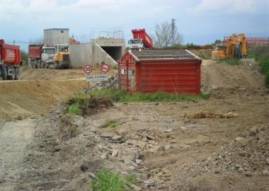 I lavori per il ponte 