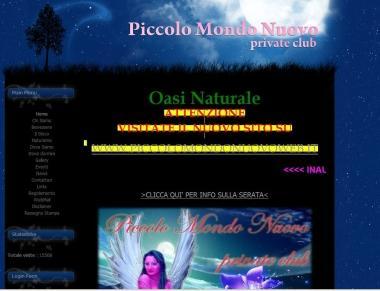 <b>PICCOLO MONDO NUOVO.</b> La home page del sito 
