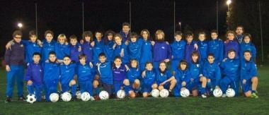 La formazione degli Esordienti A del CoianoSantaLucia coi tecnici Gabriele Zottoli e Tommaso Caramelli 