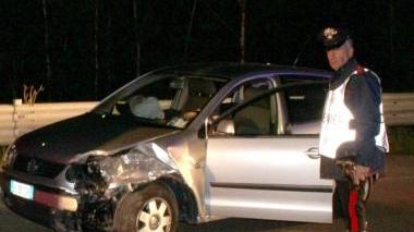 Una delle due auto coinvolte nel frontale