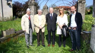 L’architetto Mario Botta con Carli e il sindaco Lombardi